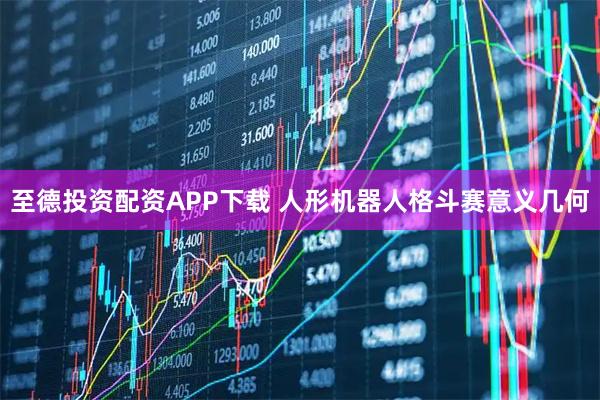 至德投资配资APP下载 人形机器人格斗赛意义几何
